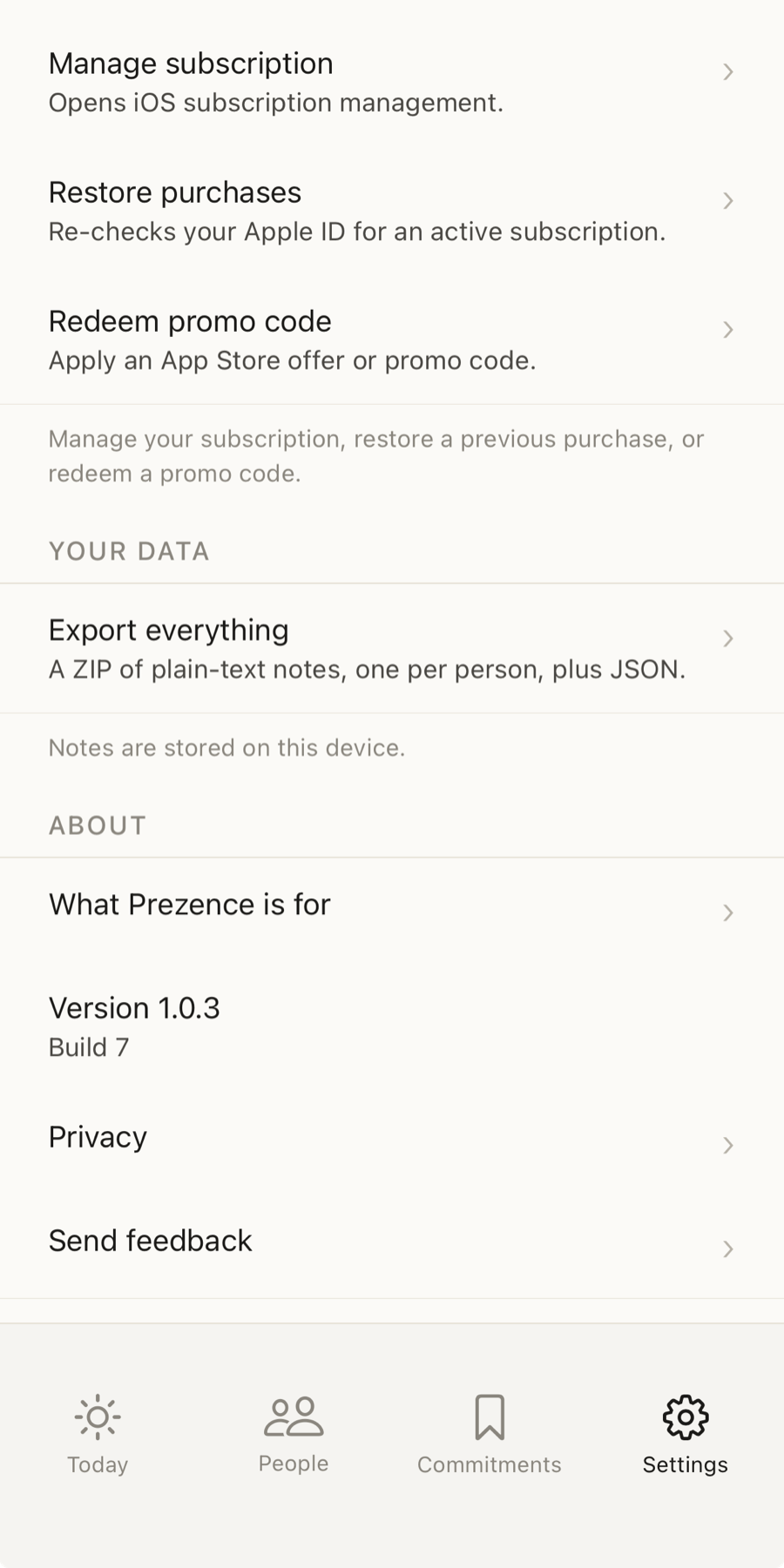 Export your data